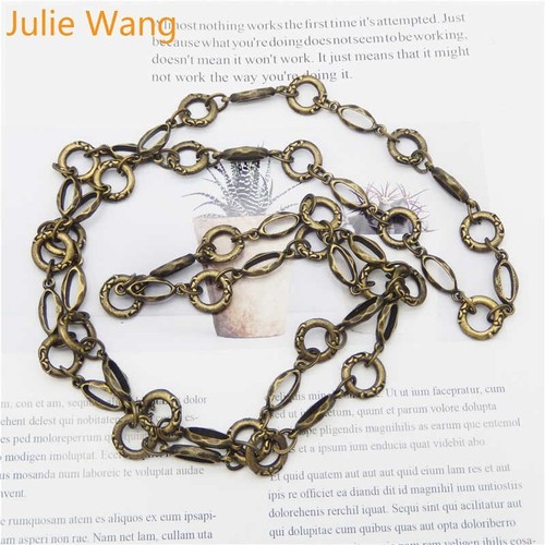 Antique Bronze Vintage Chains - 1 Meter Pack Metal Link Chain Jewelry Making - Picture 7 of 16
