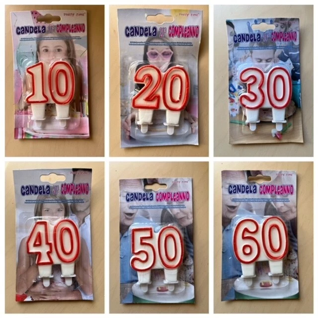 Candelina Torta numero 60 oro glitter