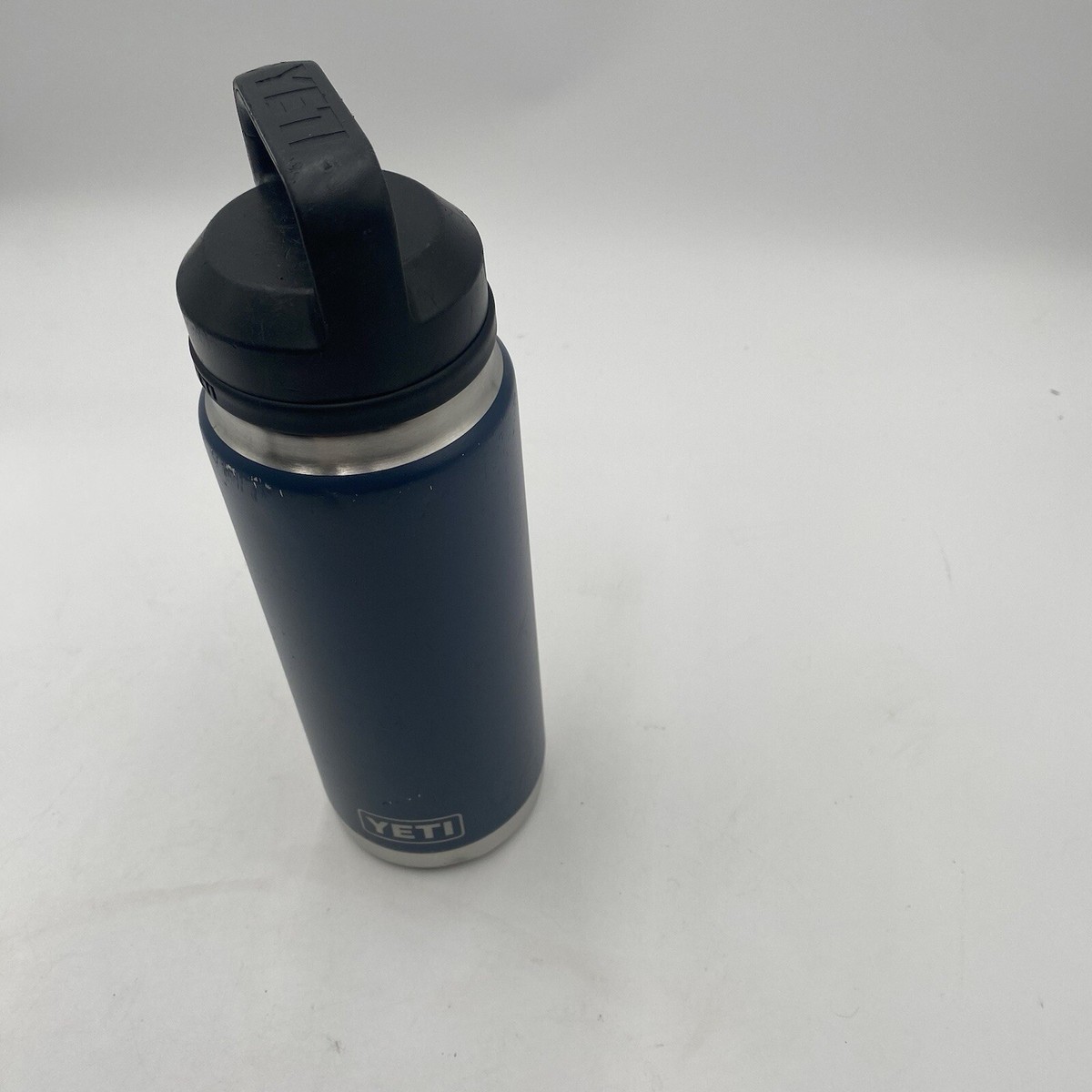 Yeti Rambler 18 OZ Bottle Navy Blue Chug Cap Clean SEE PICS