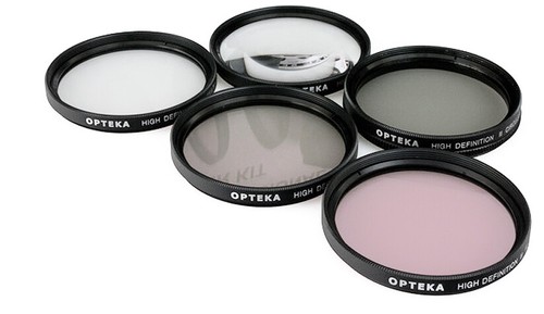 Opteka 58mm 5-Piece Filter Kit (UV, CPL, FLD, ND4, 10x Macro) - Picture 2 of 5