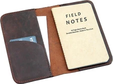 Calyx Leather Journal Field Notes Moleskine Leather Cover 3.5" x 5.5" notebook !
