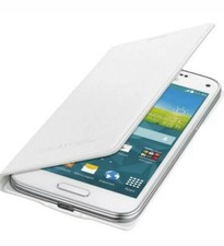 Genuine Samsung Galaxy S5 Mini White Flip Case EF-FG800BWEGWW