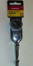 GREAT NECK 3" STUBBY FLEX HEAD RATCHET SOCKET WRENCH TOOL 3/8" Drive, 28007