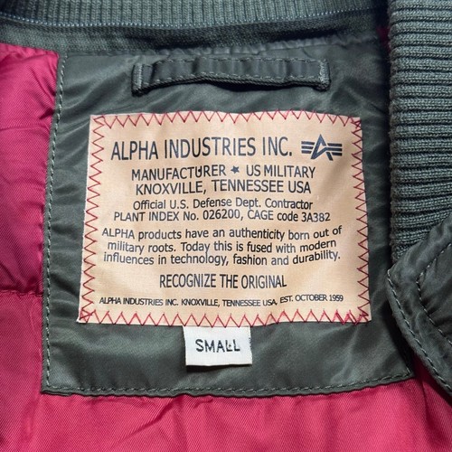 Alpha Industries Unisex Bomber Ma-1 Full Zip Size:Small - Picture 5 of 7