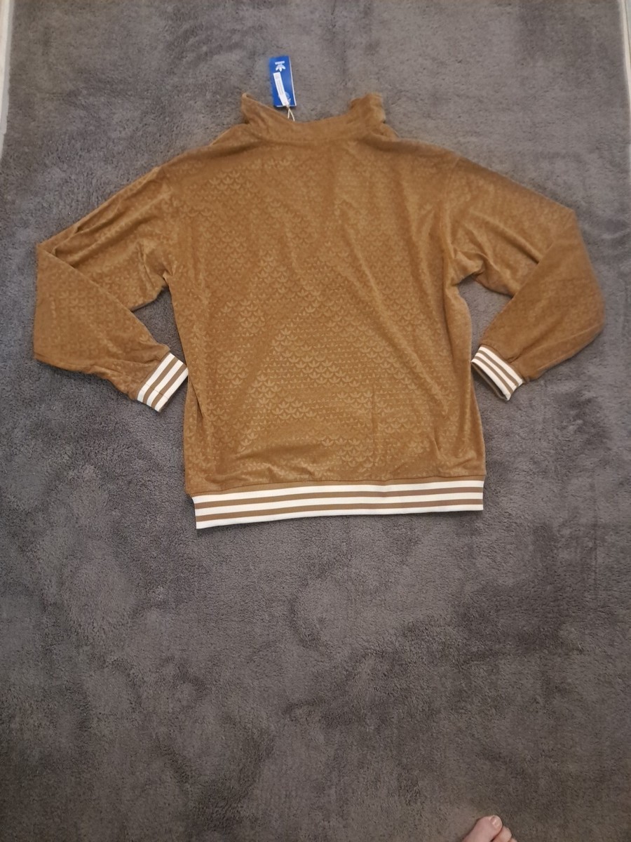 Adidas Originals Adicolor Heritage Now Funnel Velour Top Adidas Originals Adicolor Heritage Now Funnel Velour Top