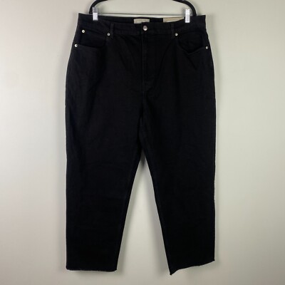Everlane The Way High Jean Womens 35 Long Coal Black Straight Leg High Rise