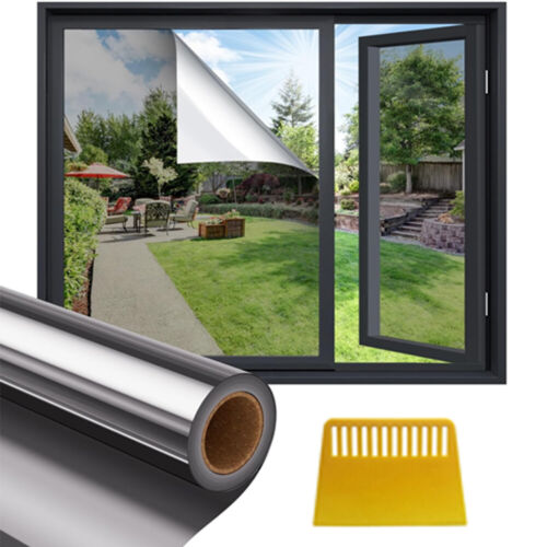 One Way Mirror Window Film Reflective Home Privacy Solar Tint Foil Glass Sticker - Picture 17 of 20