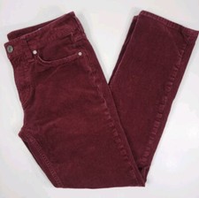 Vineyard Vines Corduroy Pants Men's 30X30 5 Pocket Cords Burgundy Red Stretch