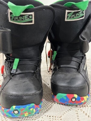 Burton Zipline Boa Imprint 1 Liner Youth's Snowboard Boots Size US 6