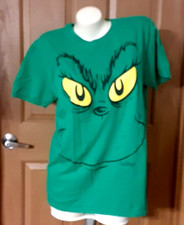 Dr. Seuss The Grinch Green Tee Shirt Short Sleeve Size L