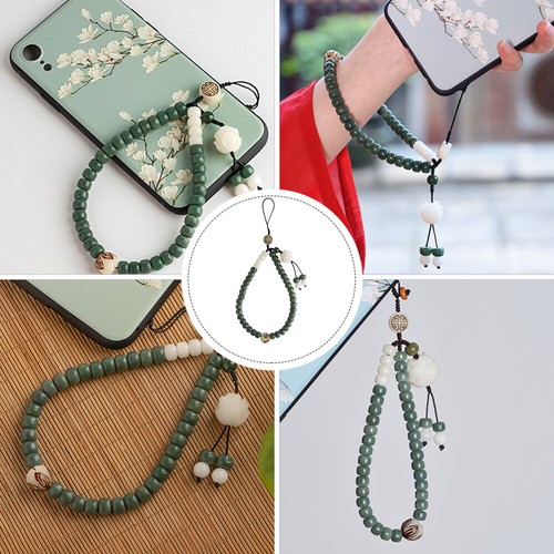 Delicate Mobile Phone Lanyard Bodhi Phone Shell Pendant Jade Phone Wrist Strap - 第 9/12 張圖片