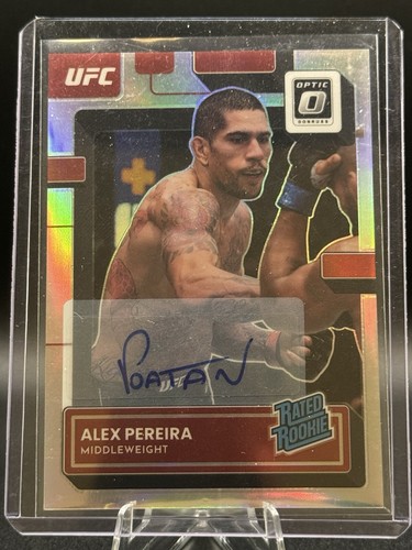 Alex Pereira [Signature Holo] #108 2023 Panini Donruss Optic UFC card