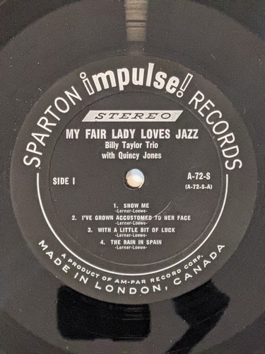 Billy Taylor Trio – My Fair Lady Loves Jazz 1963 Vinyl LP Record Impulse! A-72 - Picture 7 of 9