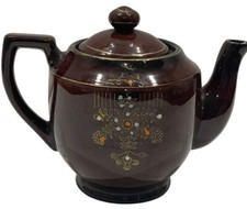 Vintage Tea Pot Hand Painted Flowers Ceramic ENESCO Imports Made in Japan VTG