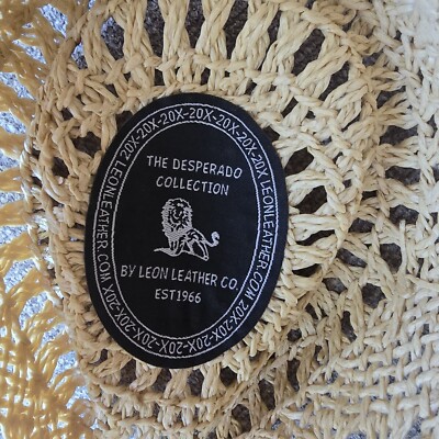 Straw Cowboy Hat Teal Beaded Leon Leather Co Hat Raffia 