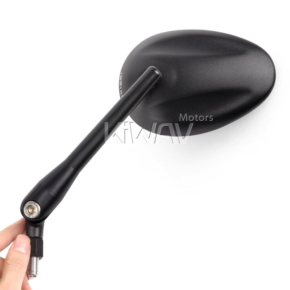 mirrors aluminum ellipse black 8mm fits bike scooter Honda Suzuki ε