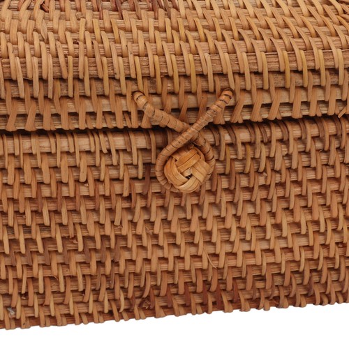 Rechteckige Rattan Stoffbox Abdeckung Rattan Gewebe Box Halter JJ - Bild 3 von 22