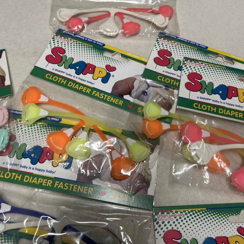 Lote de sujetadores de pañales para bebé de tela Snappi sin alfileres talla 1 lote de 20 Foto 4 de 4