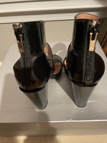 Women's Robert Clergerie Xima Sandal Shoe Size 38.5 Black Leather Paris - Picture 2 of 6