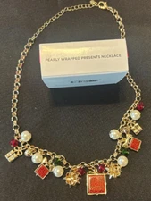 AVON Pearly Wrapped Presents Necklace Christmas Gift NEW in Box