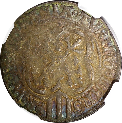 GERMANY.Saxe-Meisen Silver (1440-64) 1 Shieldgrosch NGC AU55 SCARCE ex.Horn (16) - Picture 4 of 5