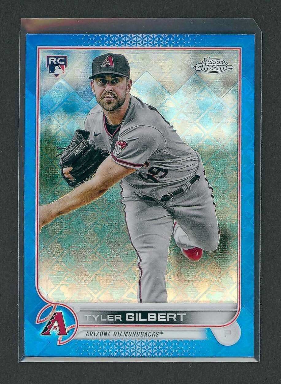 Tyler Gilbert 2022 Topps Chrome Logofractor BLUE #71 RC Rookie SP /150