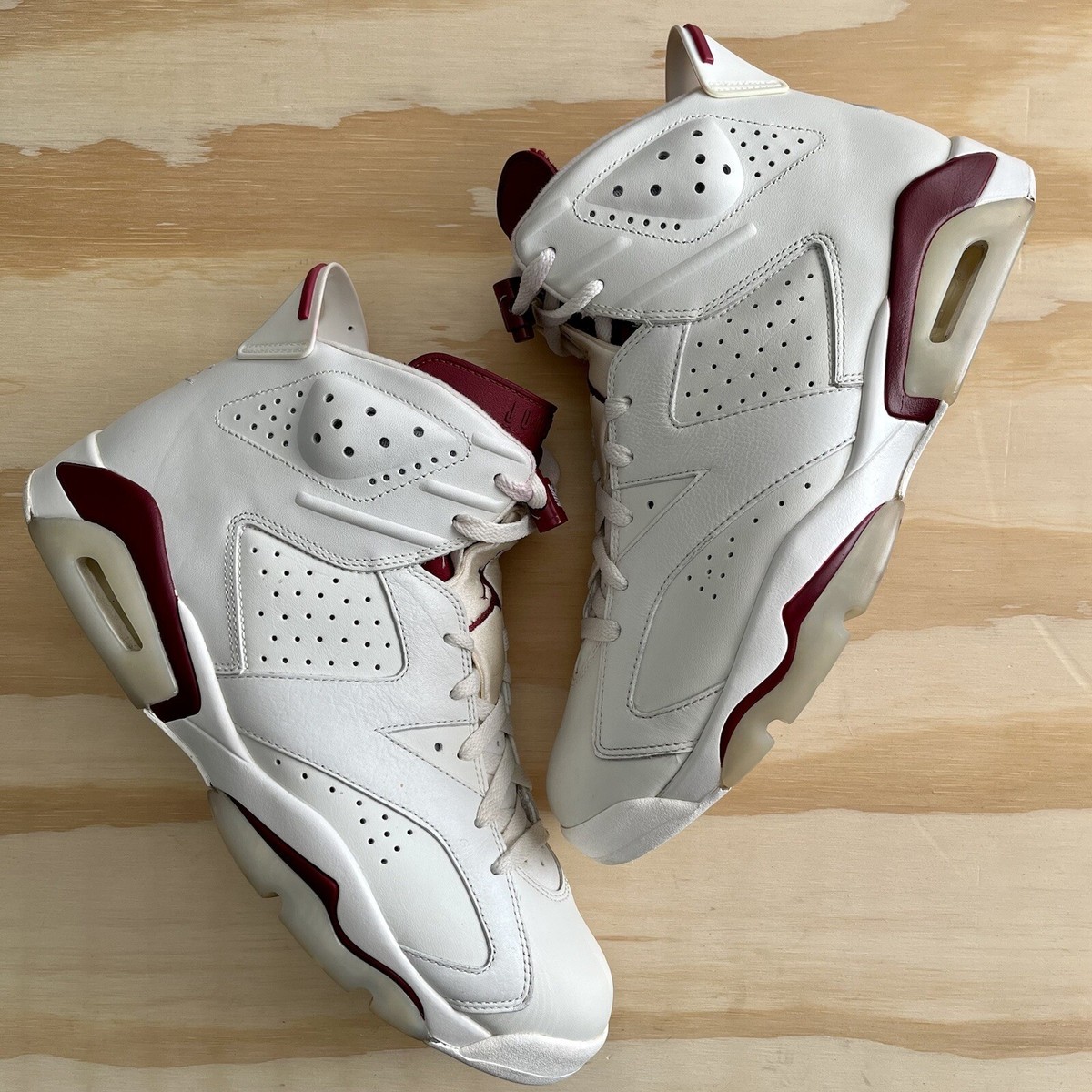 Nike Air Jordan 6 VI Retro Maroon White 2015 384664-116 Mens