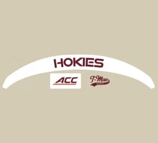 Virginia Tech Hokies Riddell Speed Mini Football Helmet Bumper Decal Set