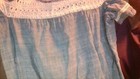 PRETTY DENIM/LACE COTTON RUFFLE OFF SHOULDER DRESS Cat & Jack M (7/8) GOOD COND — photo 7