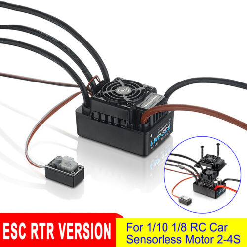 WP-SC8 RTR Waterproof RC Brushless ESC For 1/10 1/8 RC Car Sensorless Motor 2-4S - Afbeelding 1 van 9