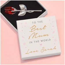 The Best Mum In The World PERSONALISED Birthday Flower Gifts for Mummy Nanny