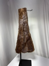 Vintage Genuine Ranch Mink Fur Stole Wrap Shawl Brown 35 Collar Capelet Estate