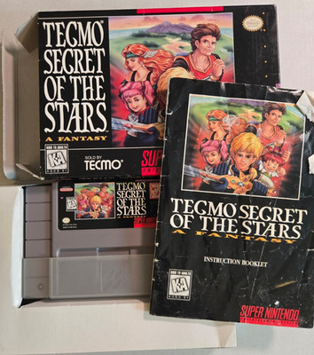 Tecmo Secret of the Stars - SNES Super Nintendo RPG Complete CIB