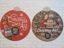 Beer Coaster Ornament: GREAT LAKES Brewing Merry Christmas Ale ~ Cleveland, OHIO