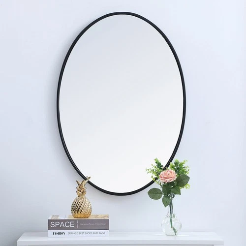 Elegant Lighting MR4624 Farren 33-1/4" W x 24" H Oval Metal - Black - Picture 11 of 11