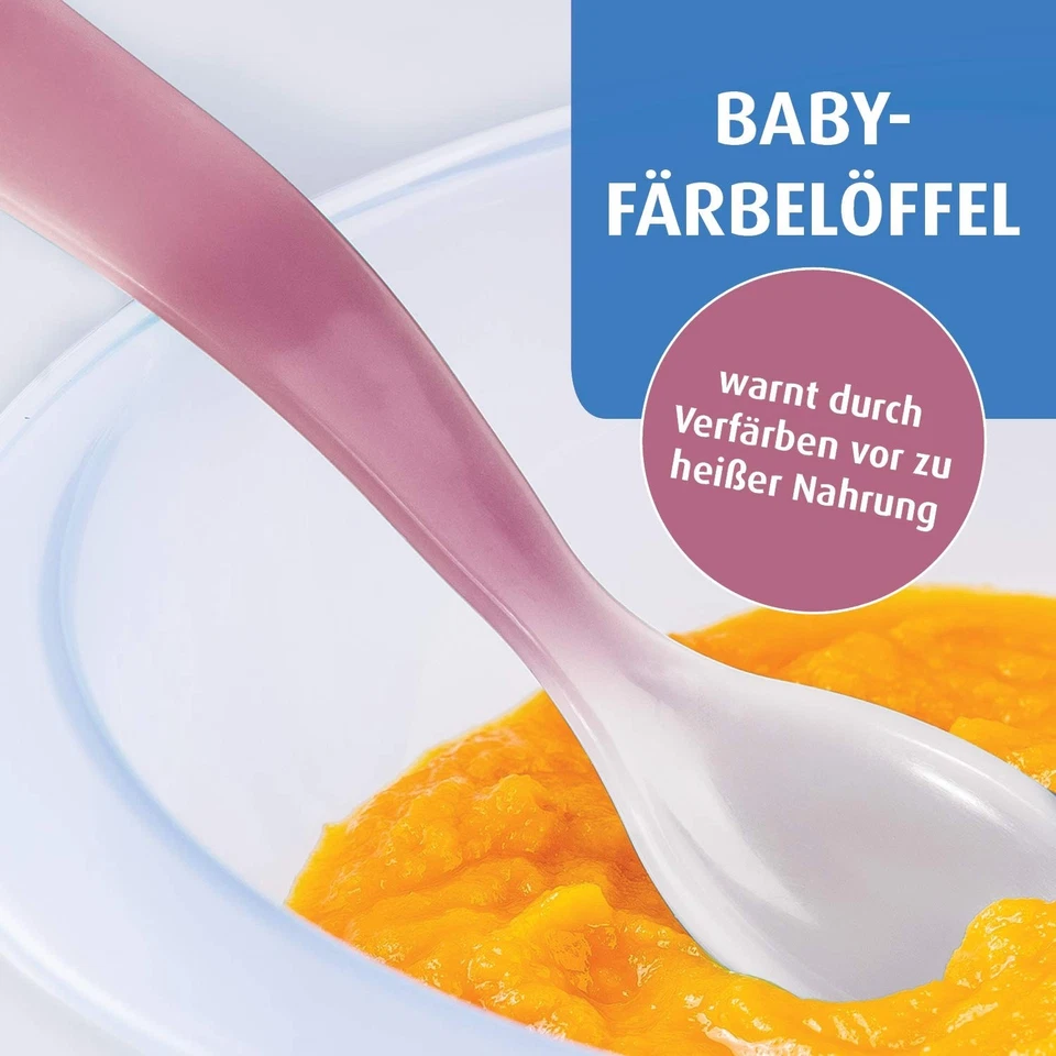 reer Wärmesensorlöffel Babylöffel Fütterlöffel 3 Monate Säugling Breilöffel - Bild 2 von 4
