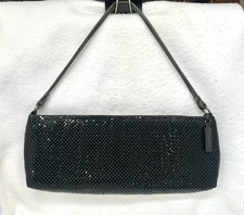 Vtg Whiting Davis Black Metal Mesh Handbag Purse With Mesh Strap 9 x 3 EUC