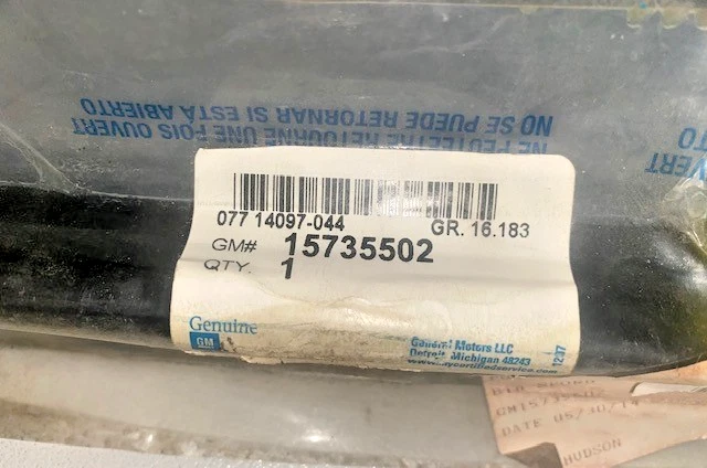 1988-1995 GENUINE GM FRONT SIDE DOOR WINDOW SEALING STRIP, PART NUMBER 15735502 - Image 2 of 4