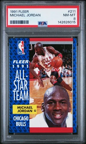 Michael Jordan - 1991 Fleer #211 PSA 8