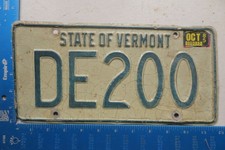 Vermont LIcense PLate 1985 State of Driver's Education DE200 DE 200 Drive Young