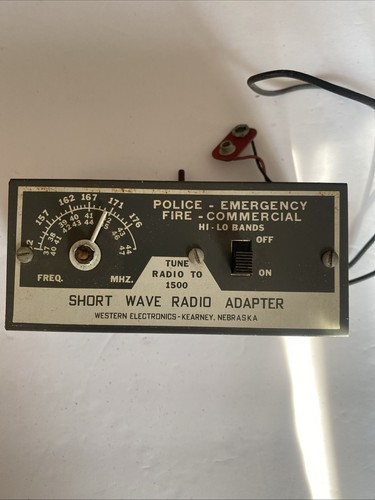 Rare adaptateur radio Western Electronics police urgence pompiers comm ondes courtes