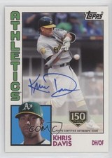 2019 Topps 1984 Baseball 150th Anniversary 141/150 Khris Davis #84A-KD Auto 4r3