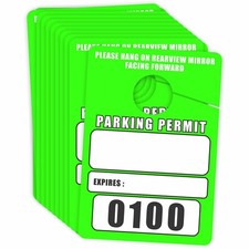 Parking Permit Hang Tags Blank Temporary Pass Pack of 100 Car Vehicle Parking...