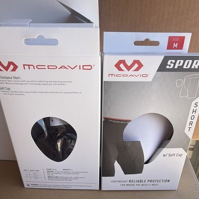 New! McDavid Compression Shorts Men's Black w/ soft cup Size medium 