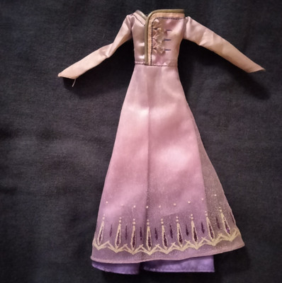 **stains** purple FROZEN II dress for Elsa (Disney Hasbro?) 11 ½ sz doll fashion