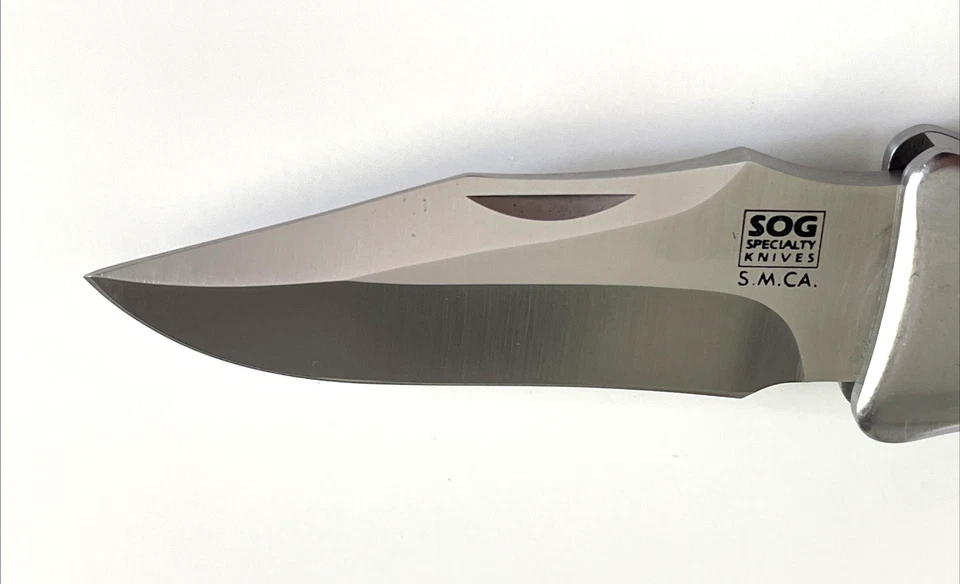 SOG Tomcat Folding Knife Santa Monica CA Marking Japan Vintage - Image 2 of 4