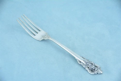 Wallace Grande Baroque Sterling Silver 5-7/8" Youth Fork No Monogram