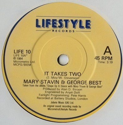 Mary Stavin & George Best - It Takes Two / Sasquatch 7'' - 1984 - Lifestyle RARE