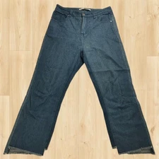 Meier Q 23" マイヤーQ ブルーハイライズツートンクロップドジーンズ 女性サイズ 6 中くらい /28" 