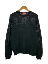 20SS Back Logo Sweater Knit Sweater Thin M Cotton BLK Solid